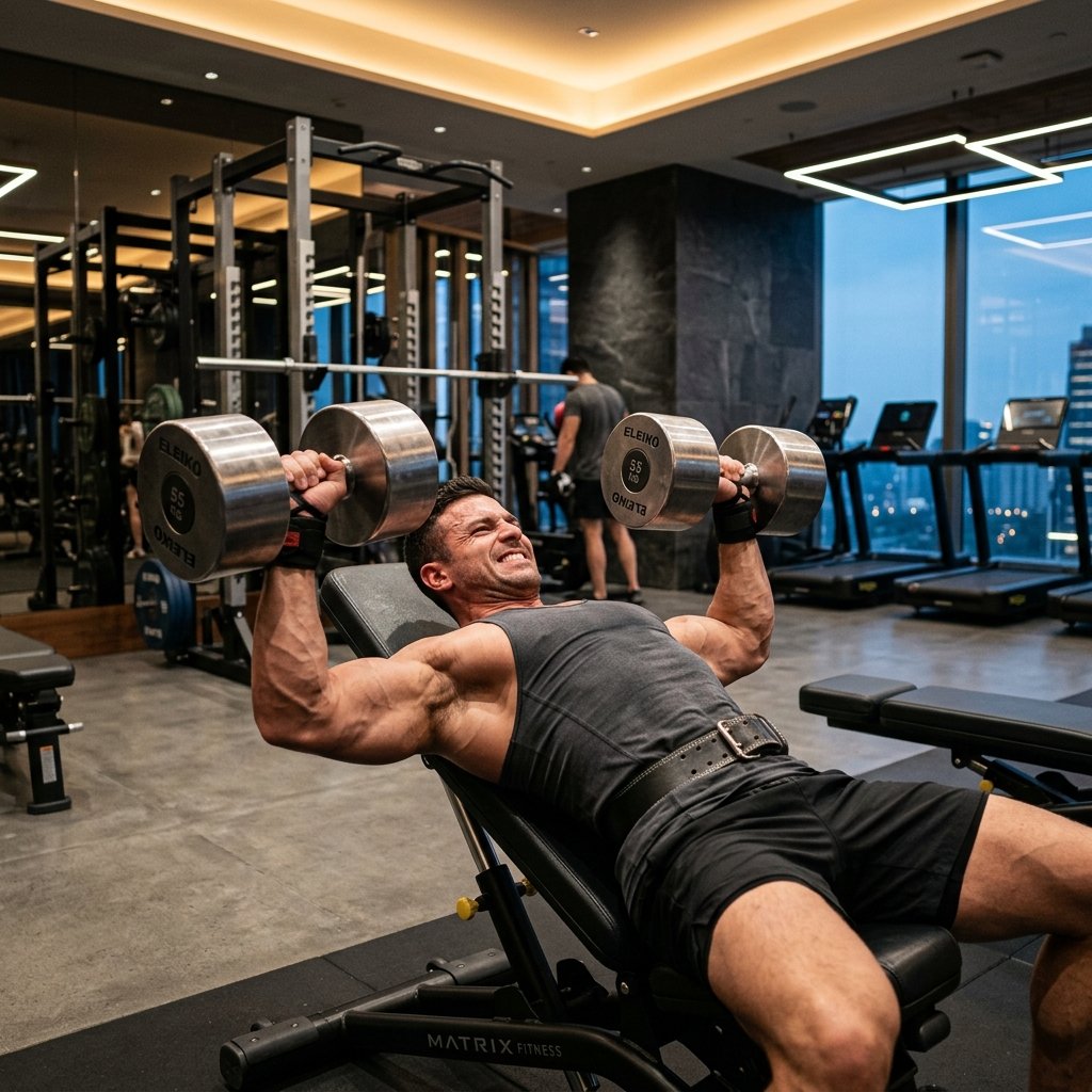 Heavy Strength Training male athlete